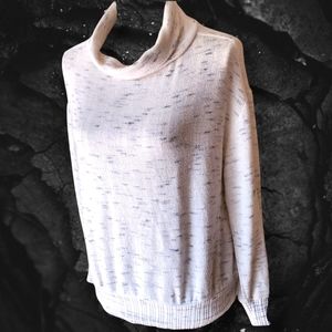 Anthropologie Soft Snow Flecked Ribbed Oversized Sweater Size XS